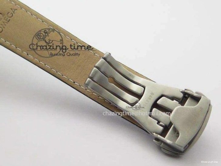 0322 Minimalist Speedmaster Apollo XVII Gray Dial On Black Leather Strap Manual Winding Chrono Movement 8222